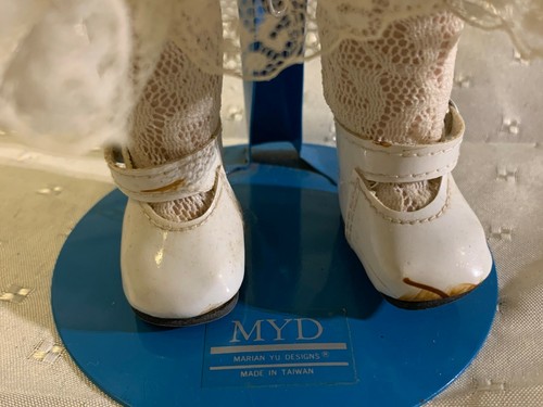 MYD Marian Yu Designs Collectible 13'' Porcelain Doll With Stand - Picture 10 of 11