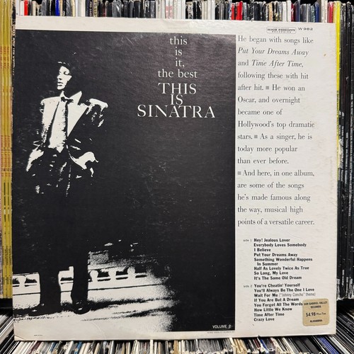 FRANK SINATRA - THIS IS SINATRA VOLUME TWO (VINYL LP) 1958 RARE!! CAPITOL W-982 - Imagen 2 de 6
