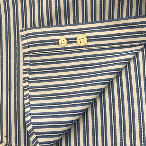 L. L. Bean knitterarmes Hemd Herren XL blau gestreift Button Down Langarm - Bild 14 von 15