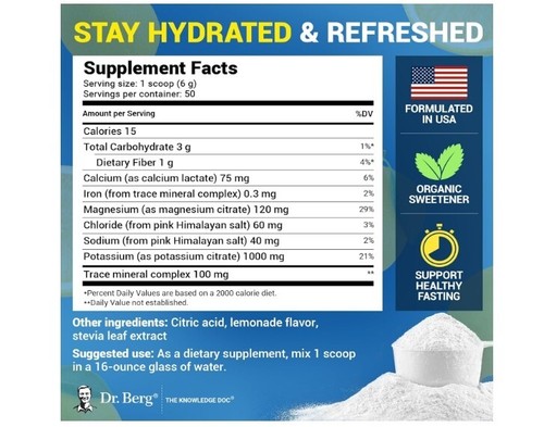 Electrolyte Powder with 1000 mg of Potassium with Magnesium - Picture 2 of 3
