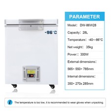 -86℃ Ultra Low Temperature Freezer Laboratory Deep for Samples Lab 28L 110V