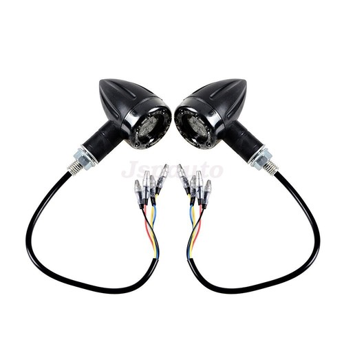 4X Luz intermitente de freno roja intermitente LED mini ámbar LED para motocicleta para café racer - Imagen 9 de 14
