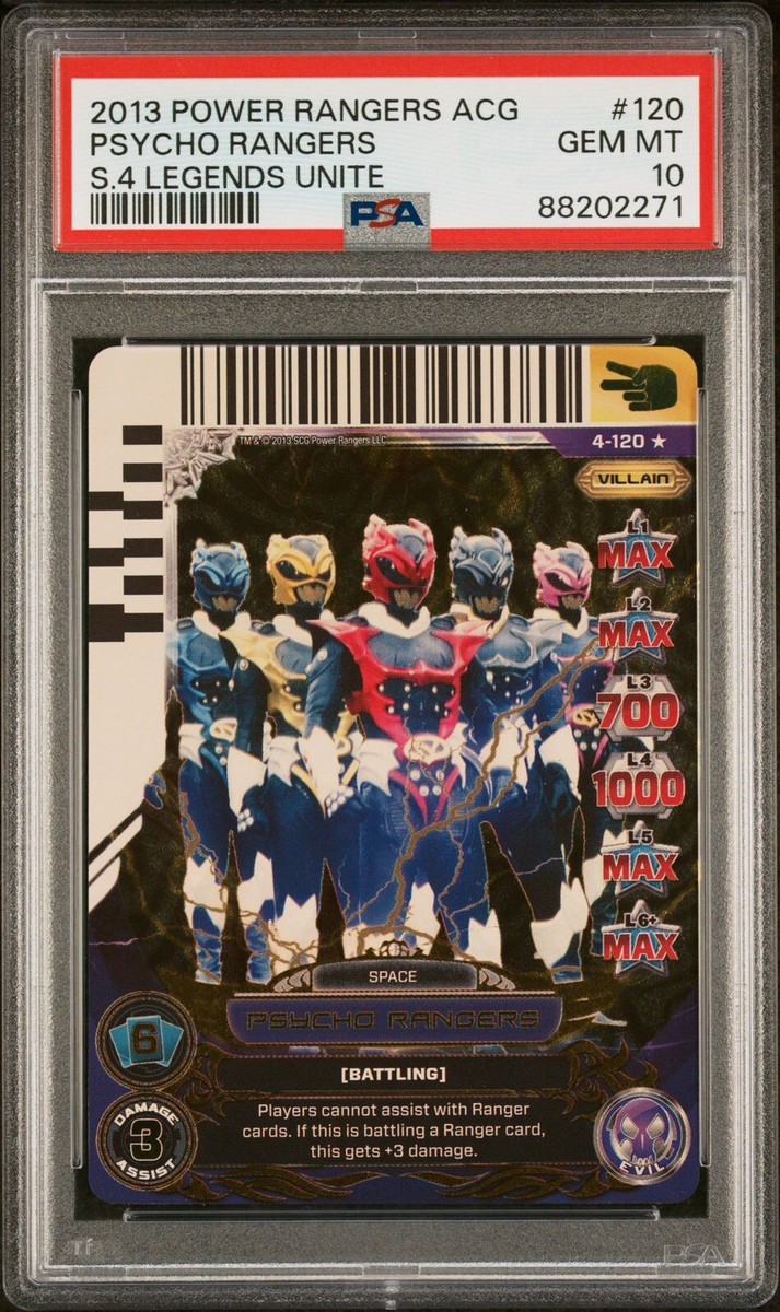 acgカード　　Legend    of     PR⭐︎13 PSA 10 2013 Power Rangers - ACG Psycho Rangers #4-120 Ultra