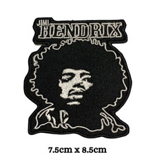 Jim Hendrix Face Embroidery Patch Iron On Sew On Badges Applique Jacket Jeans Ba