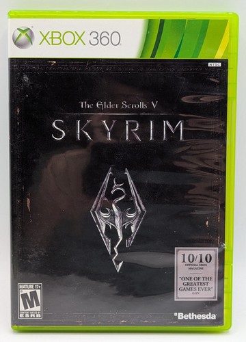 The Elder Scrolls V Skyrim XBox 360 CIB komplett mit Karte GETESTET FUNKTIONIERT - Bild 1 von 3