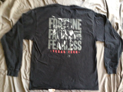Camiseta manga larga XL Texas Tech Red Raiders Fortune Favors the Fearless para hombre - Imagen 8 de 8