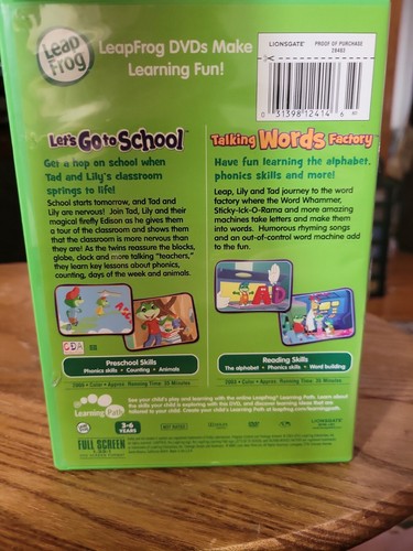 Leapfrog: Let's go to School/ Talking Words Factory - Double Feature [DVD] - Picture 4 of 6