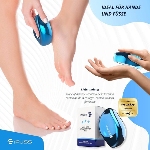 Mr. Fuss® Nano Glas 2 in 1 Hornhautentferner Feile Nass & Trocken Anti Hornhaut - Bild 6 von 8