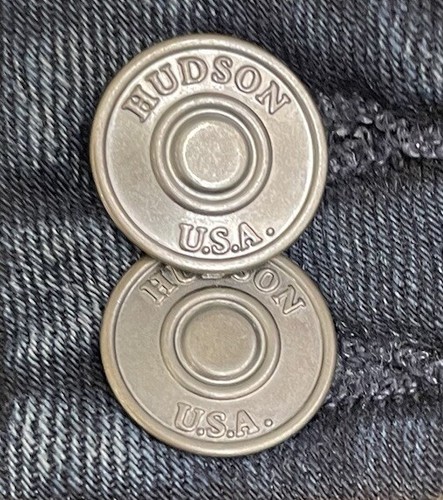 Hudson Jeans Cat Step Hem Collin Flap Blue Distressed 26 Double Button 90’s Y2K - Picture 8 of 18