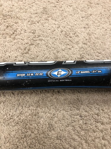 Easton Typhoon Fastpitch Softball Bat 32” 22oz 2 1/4 -10 SK40B Black Blue - Picture 3 of 7