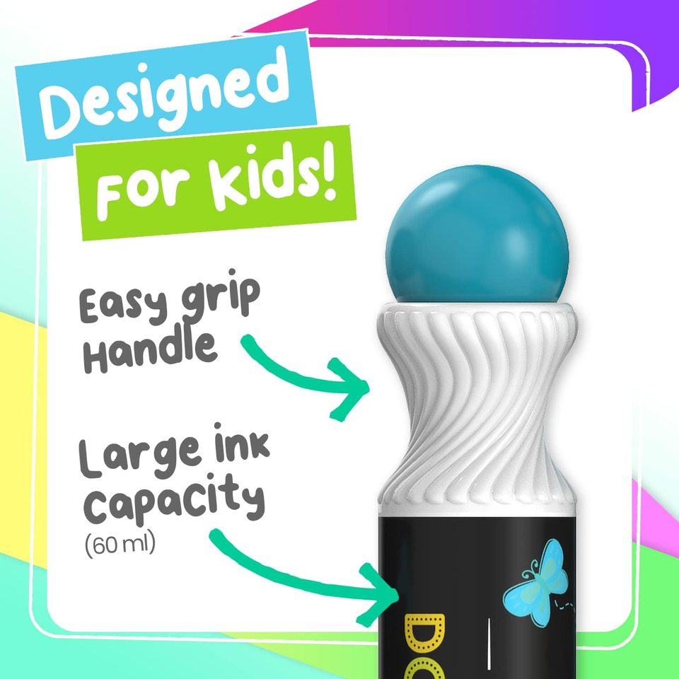 10 Washable Dot Markers for Toddlers Paint Dotters, Bingo Markers