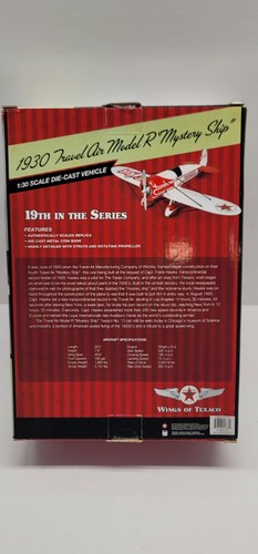 WINGS OF TEXACO #19 1930 TRAVEL AIR MYSTERY SHIP 1 RED 1 SPEC - Sealed New - Picture 7 of 15