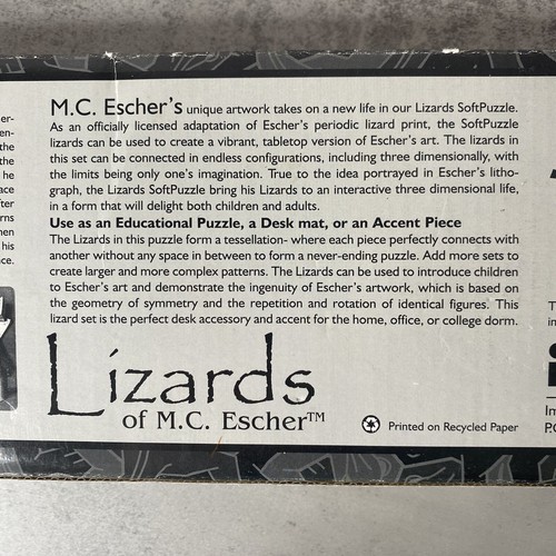 Lizards of MC Escher Foam Tile Puzzle 1996 MOMA Museum Of Modern Art 15 pieces - Picture 8 of 8