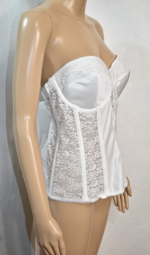 Dominique Lace Corset Bustier Size 42B White - Picture 2 of 6