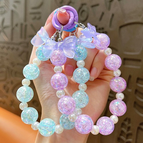 Cute Bow Beaded Colorful Sweet Phone Chain For Women Anti-Lost Lanyard Gift - 第 4/15 張圖片