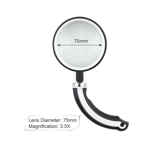 Handheld 2X/2.5X/3.5X Magnifier Rotate Type Magnifying Glass Lens Jewelry Loupe - Picture 9 of 12