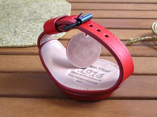 NEU! WW1 mal rotes Leder ARMBAND ARMBANDUHR Band für Taschenuhr 42-44mm WWII - Bild 12 von 14