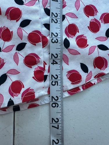 Talbots Perfect Shirt Sleeveless Womens 12 Tulip Print Button Up Picnic Preppy - Picture 11 of 13