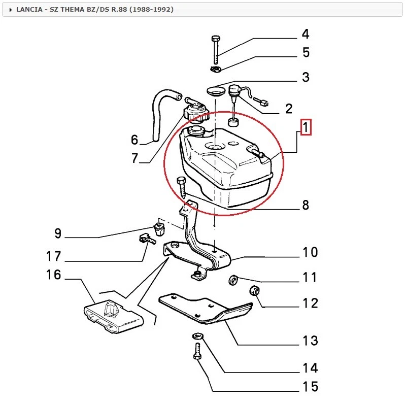 SERBATOIO RADIATORE LANCIA THEMA ORIGINALE 82456843 Foto 2 de 4