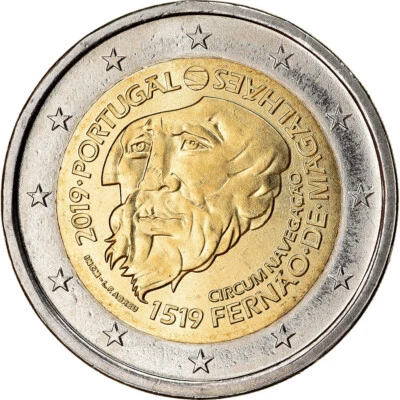 [#768066] Portugal, 2 Euro, Fernand de Magellan, 2019, SPL, Bi-Metallic - Photo 1/2