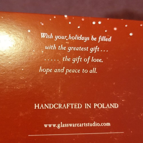 Glassware Art Studio Poland Temple Blown Glass Ornament Hand Painted 6" Tall - Picture 9 of 11