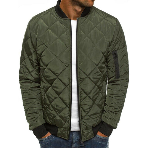 Herren Winter warme Jacke dicker Mantel langärmelige Kleidung Steh-Up Reißverschluss bequem - Bild 9 von 25