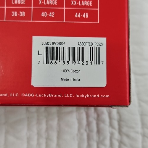 Lot de 3 boxers homme en coton tissé marque Lucky grand 36-38 élastique neuf dans sa boîte - Photo 3/14