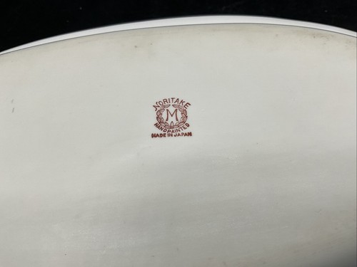Vtg Noritake Hand Painted Teal/ Green Blue/ Seafoam Luster Ware Celery Dish - Picture 7 of 8