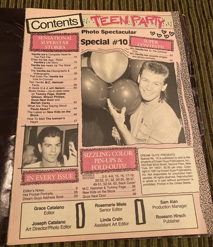 Vintage RARE Dream Guys Mag Teen Party Collector Issue No 10 1991 NKOTB Wahlberg - Picture 7 of 24