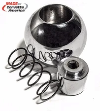 65 - 82 Corvette Shift Knob,  Chrome Automatic Transmission *Complete Kit*