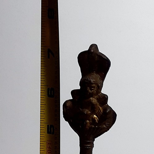 Messingstatue Hindu Vintage Indien 23-2 Figur alter Gott klingt unberührt selten X23 - Bild 9 von 12