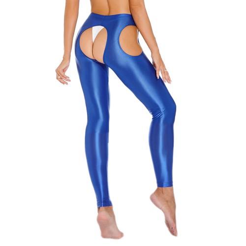 Womens Sweatpants Yoga Trousers Pole Dance Leggings Nylon Pants Glossy Cutout - Foto 67 di 96