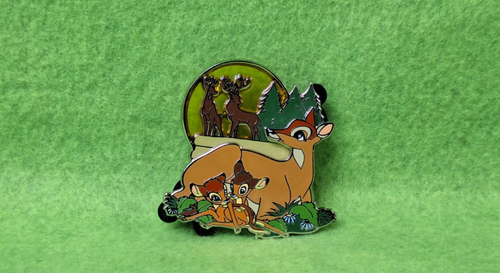 Pin Disney 75th Anniversary Bambi & Faline & Mom Stain Glass LE 3000 2017 - Picture 10 of 19