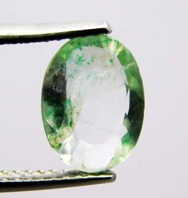 Certified 1.35 Ct Natural Zambian Emerald   Oval Faceted Cut 8.8x 6.3x 2.8 mm