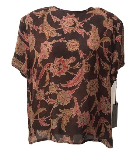 Linda Allard Ellen Tracy Größe 16 Kleid Topper Top Cardigan Shirt Bluse Seide neu - Bild 1 von 5