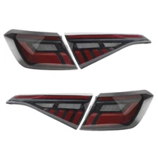 V2 LED Tail Lights for Honda Civic Sedan 2022-2024 Rear Light Smoked Lens 1 Pair