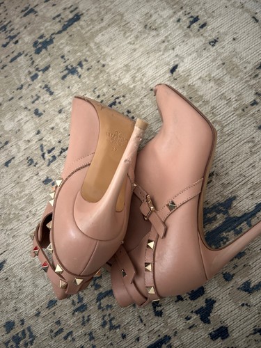 Valentino Rockstud peep toe ankle boots 37 - Picture 6 of 6