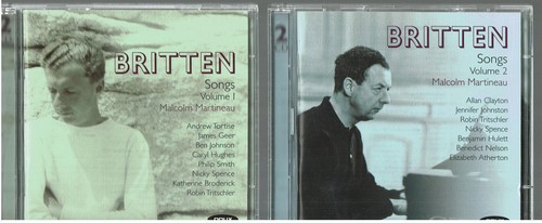 BENJAMIN BRITTEN Komplettlieder, Vol. 1 & 2 Malcolm Martineau CD super! 4 Discs