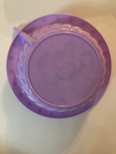 Disney Princess sip a bowl 2 pc cereals straw Zac Designs 6 x 6 inch purple - Picture 4 of 4