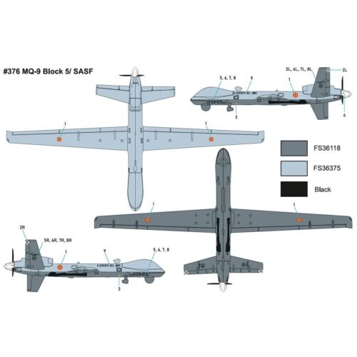 Miniwing 376 1/144 General Atomics MQ-9 REAPER - Bloque 5 / SASF - Imagen 11 de 12