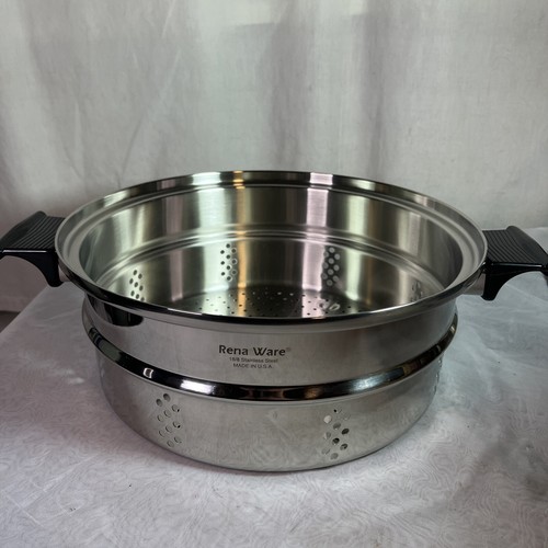 NEW Vintage Rena Ware International Steamer/Ricer/Colander 18/8 Stainless Steel - Picture 2 of 5