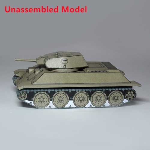 Soviet T-34 Medium Tank Paper Model 1:50 Handmade Unassembled Paper Model DIY - Picture 5 of 13