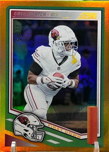 2025 Panini Score #229 Greg Dortch First Down SP /10 - Cardinals 4/10 