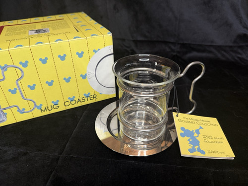 Disney Mickey MOUSE Mug & Coaster By Michael Graves NEW In Box