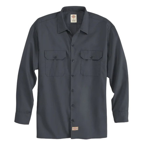 Dickies Men's Shirt Long Sleeve Traditional Button Front Uniform Work Shirt 574 - Picture 3 of 15