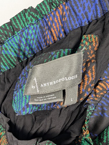 Anthropologie Isobel Large Pleated Maxi Skirt Silky Tartan Plaid A-Line Preppy  - Picture 4 of 7