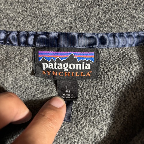 Patagonia Synchilla Pullover Sweater Mens Large Fleece Snap T Retro Outdoor NKMB - Afbeelding 3 van 9