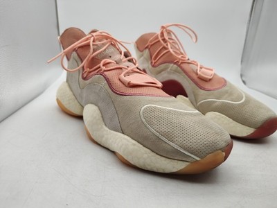 Adidas-AQ1180-Crazy BYE-Sneakers-Shoes Casual-Beige/Orange/Gray-Men Size 11-NICE