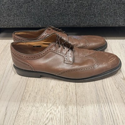Allen Edmonds Men s Size 15 D Hudson Wingtip Brown Leather Oxford Dress Shoes 