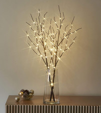 Lighted Brown Willow Branches 32IN 100 LED with Timer Battery Operated, Tree Bra